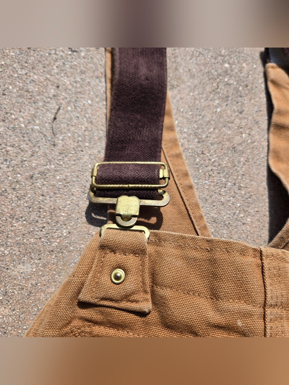 Carhartt Duck Bib Overalls 102776 Mens Size 30x28 Relaxed Fit Workwear Brown - Picture 5 of 13